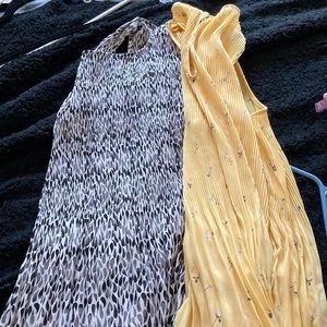 Set of two sleeveless pleated tops.  Avenue size 2X